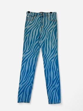 just cavalli zebra pattern jeans
